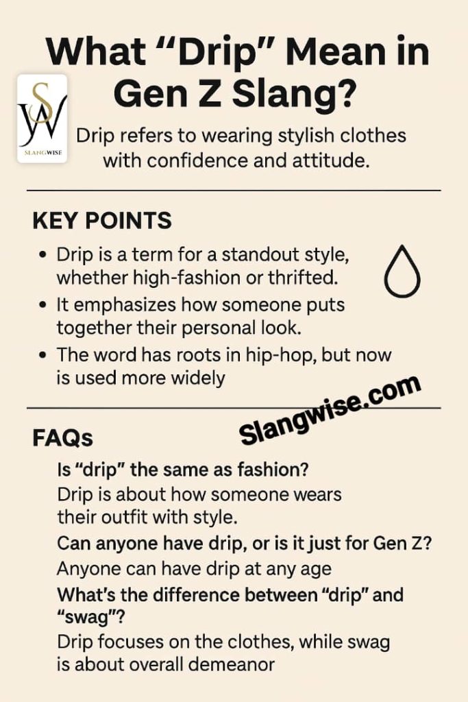 Drip Meaning in slang Image