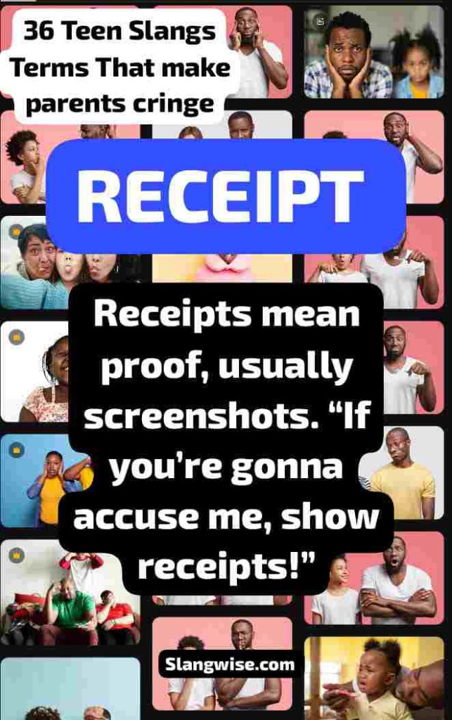 meaning of receipt in slang  Meaning of receipt in Gen Alpha slang