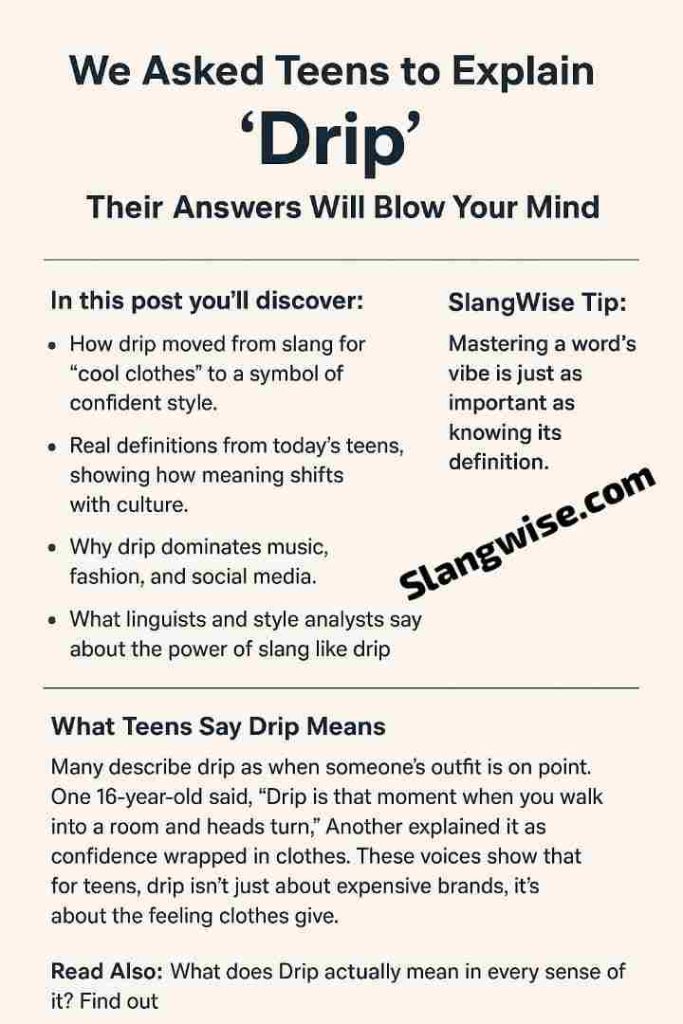 Drip Meaning from teens