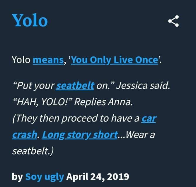 YOLO Meaning in Slang 