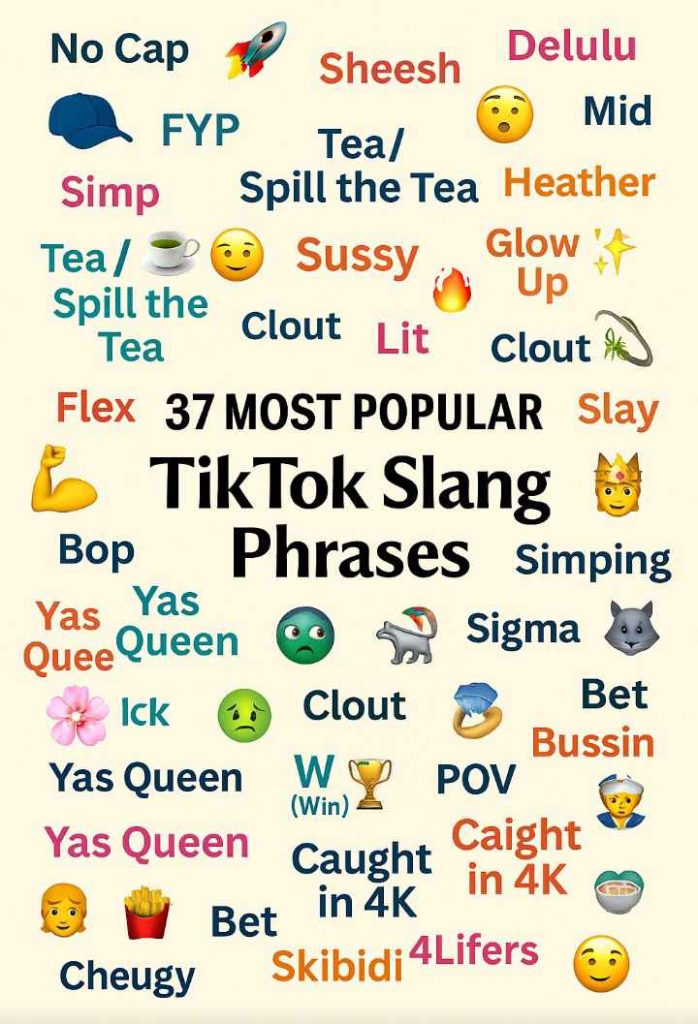 most popular tiktok slangs