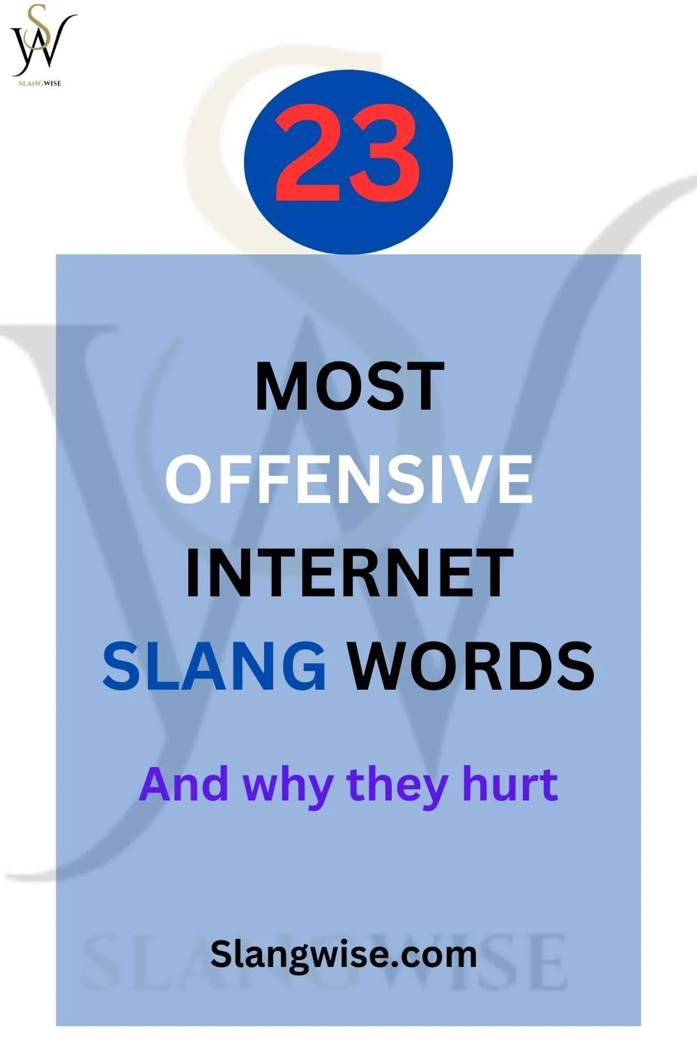 Offensive slang words