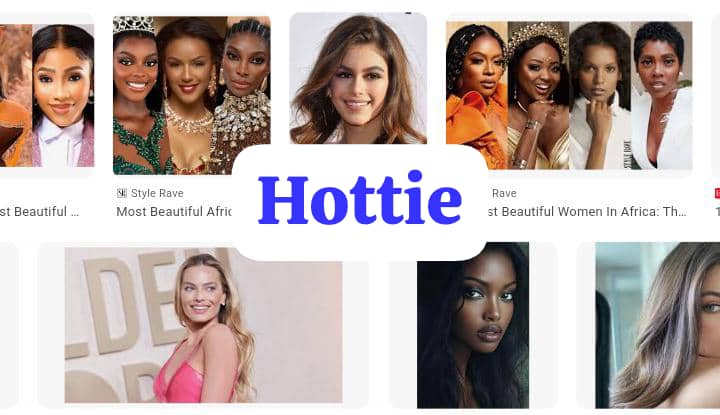 hottie Hottie - slang for beautiful woman