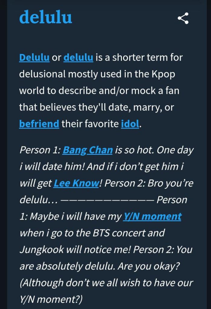 Meaning of delulu as seen on Urban Dictionary