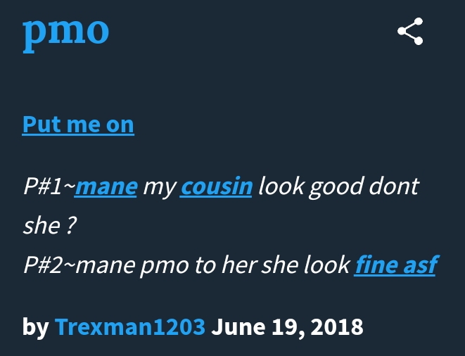 Image showing PMO meaning on urbandictionary.com
