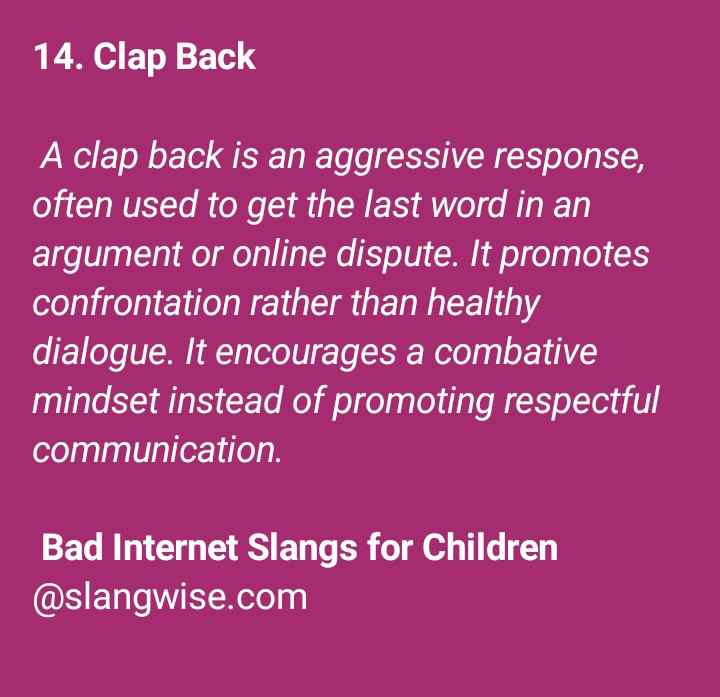 Clap back