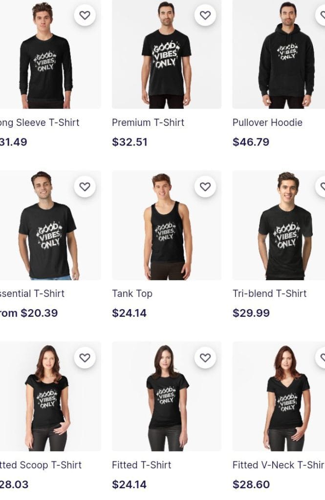 Good vibes merch 