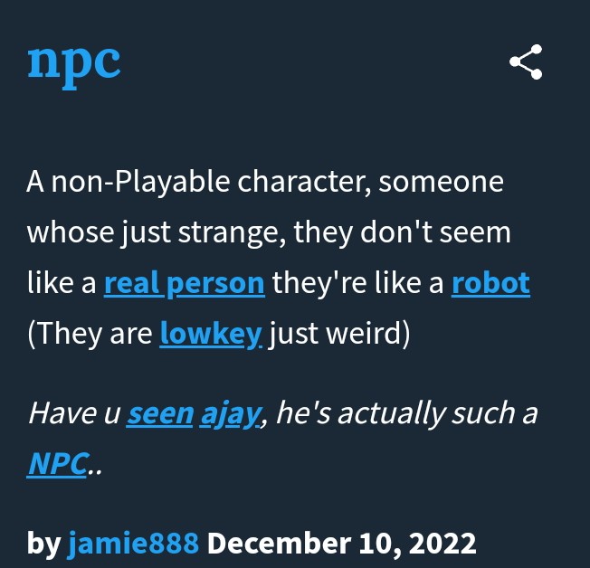 npc meaning on urbandictionary.com