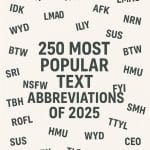 most popular text abbreviations