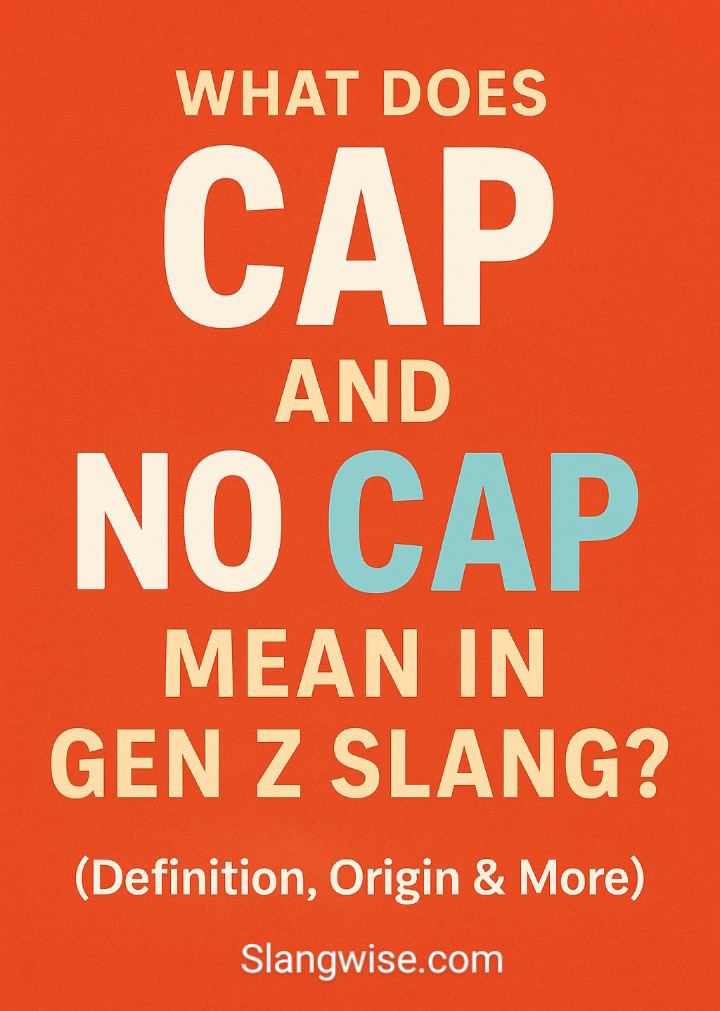 Cap and no cap meaning