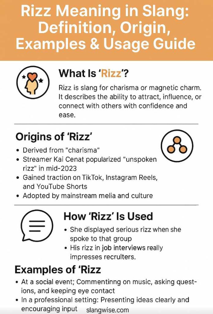 Rizz meaning infographic