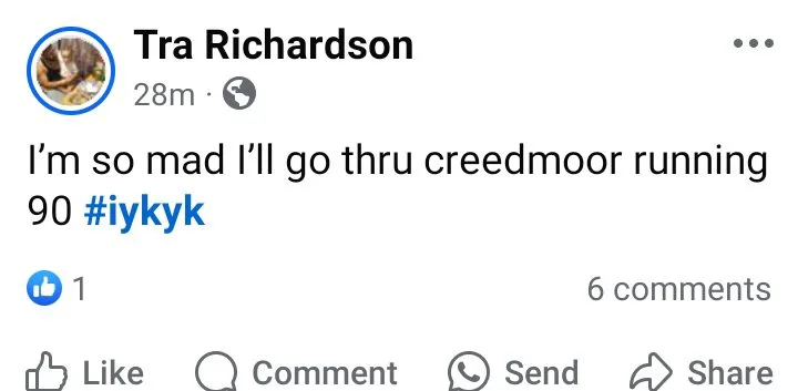 image showing IYKYK hashtag post on Facebook 