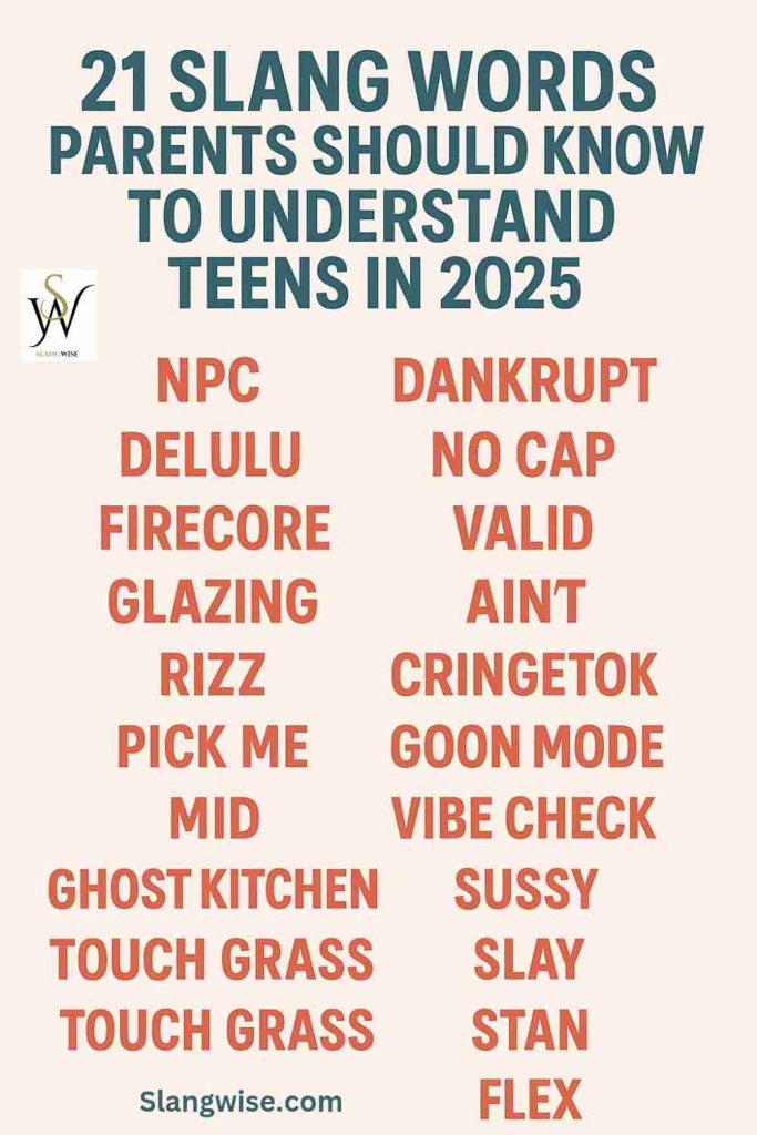 slang Words parents should know
