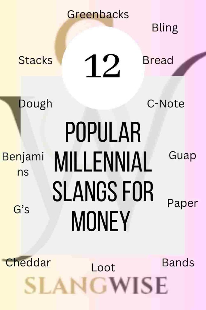 millennial slangs for money