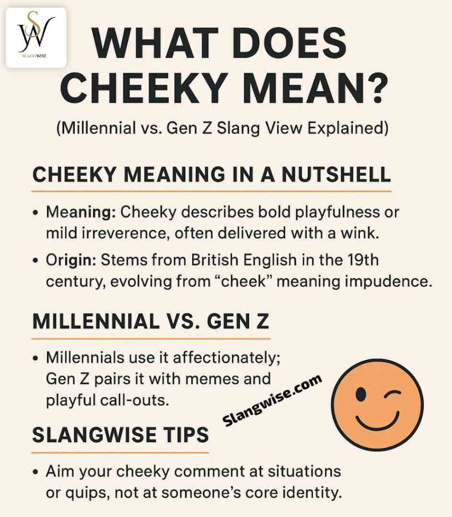 Meaning of cheeky in slang