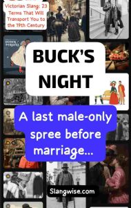 Bucks night - Victorian Slang Bucks night meaning in slang