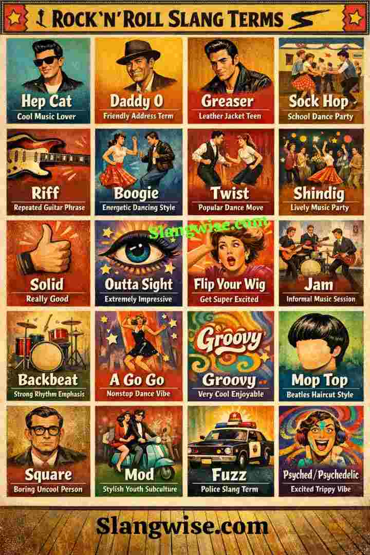 Rock and roll slang terms