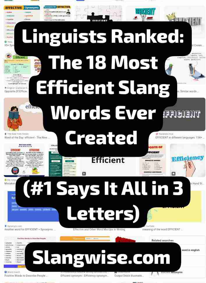 efficient slang words