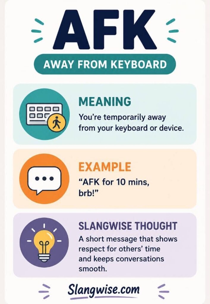 AFK Meaning: What Does AFK Mean in Text, Chats, and Gaming?