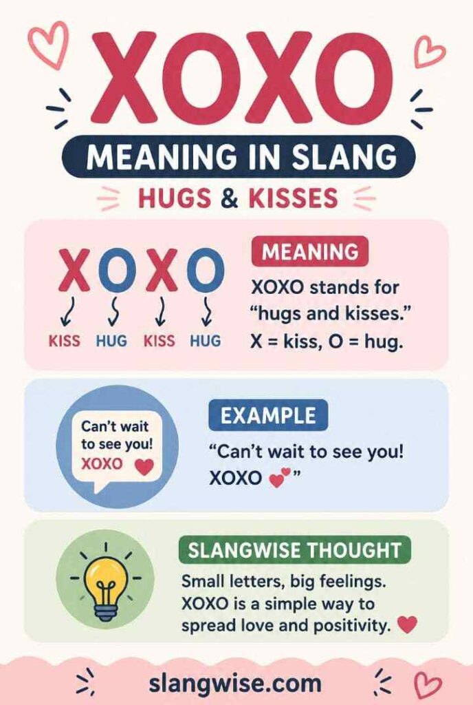 What does XOXO mean in text?