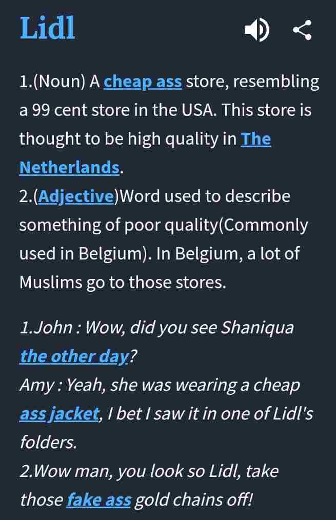 Lidl Meaning image - urbandictionary
