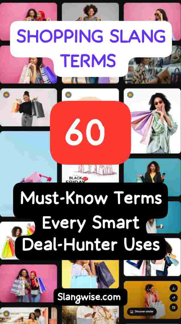 shopping Slang terms