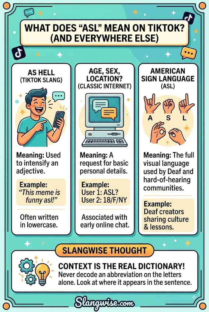 What Does ASL Mean on TikTok? The TikTok Slang Meaning That Confuses Everyone