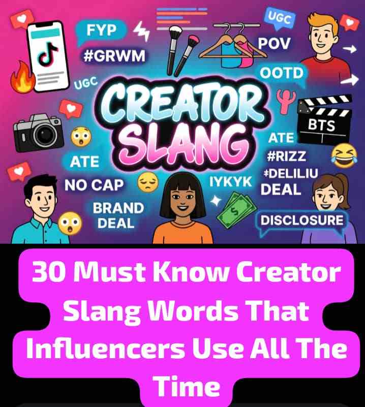 30 Must Know Creator Slang Words That Influencers Use All The Time