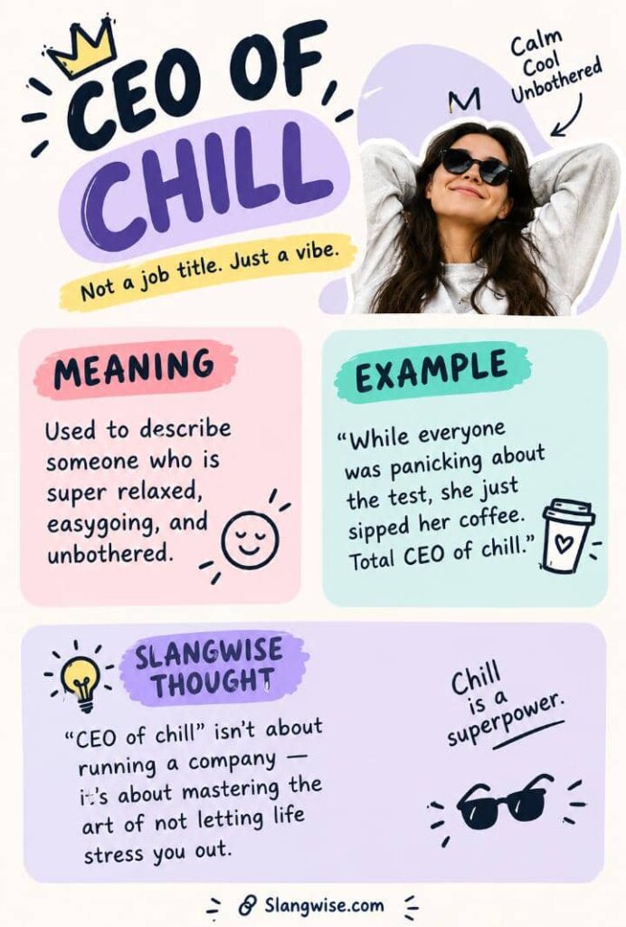 CEO of Chill: The Internet Slang That Turns Being Relaxed Into a Job