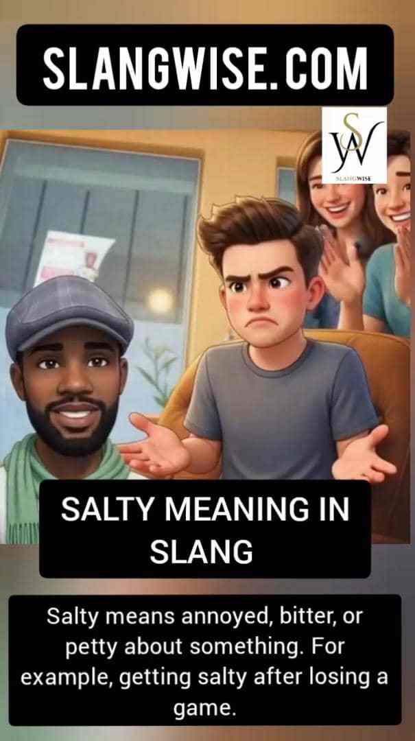 Meaning of salty in Gen Z Slang