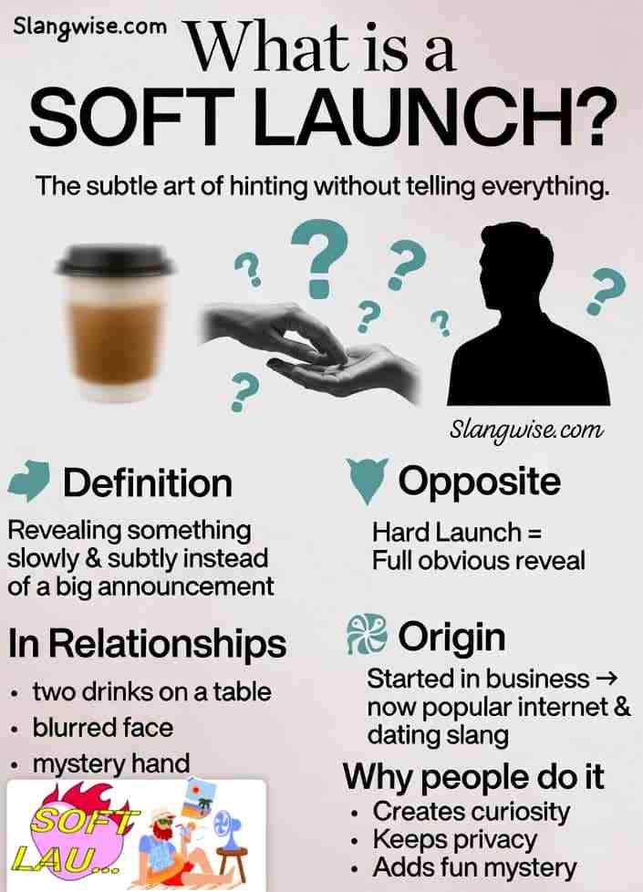 Meaning of soft launch in slang 