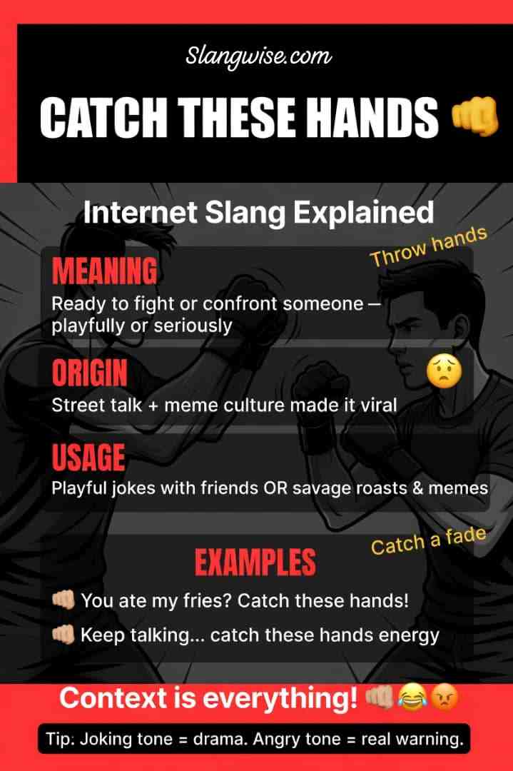 What does catch this hands mean