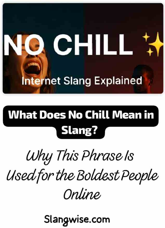 What Does No Chill Mean in Slang? Why This Phrase Is Used for the Boldest People Online