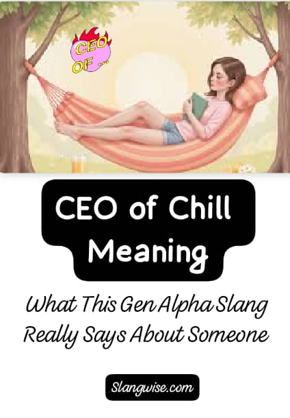 What does CEO of chill mean in Gen Alpha slang?