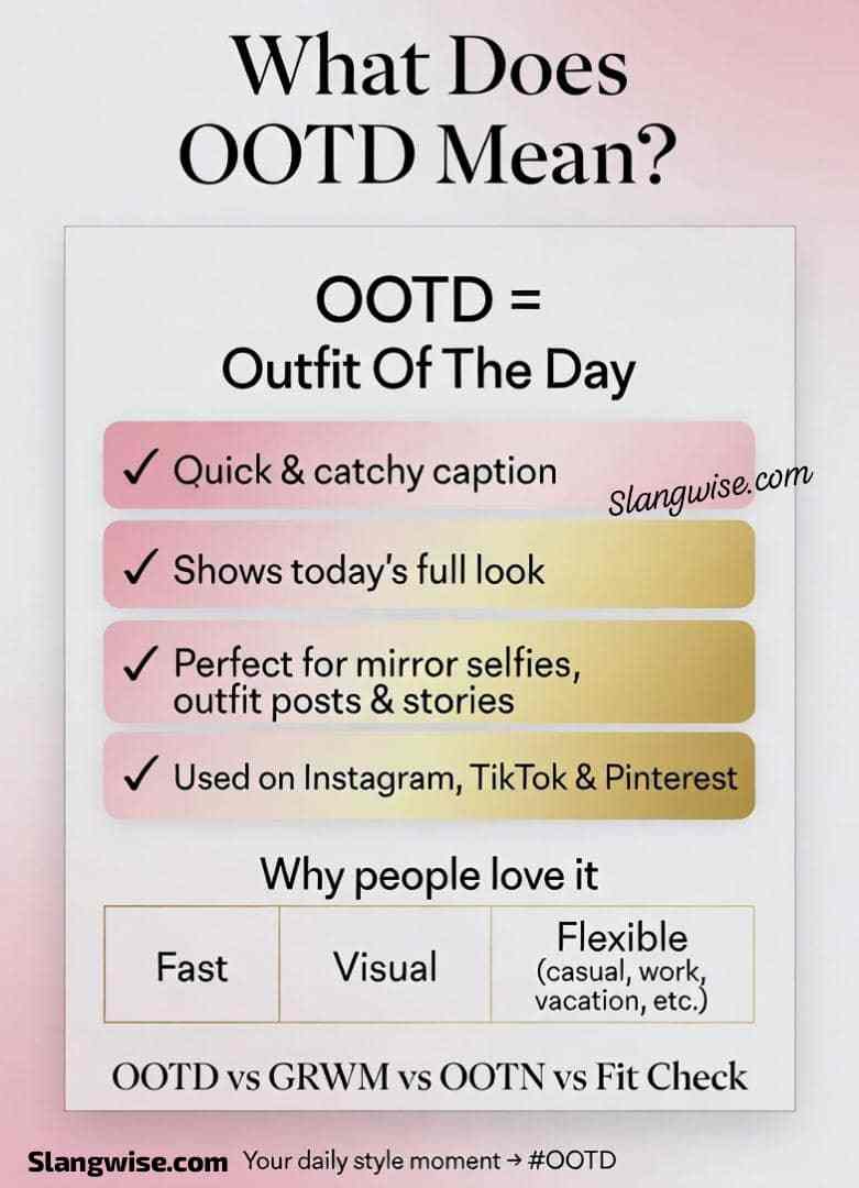OOTD Meaning Explained: Why Everyone Still Uses This 4 Letter Fashion Slang