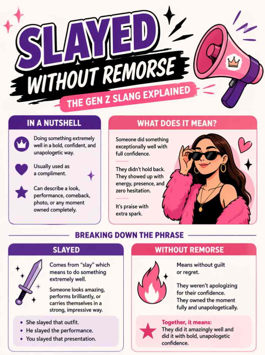 Slayed without remorse meaning