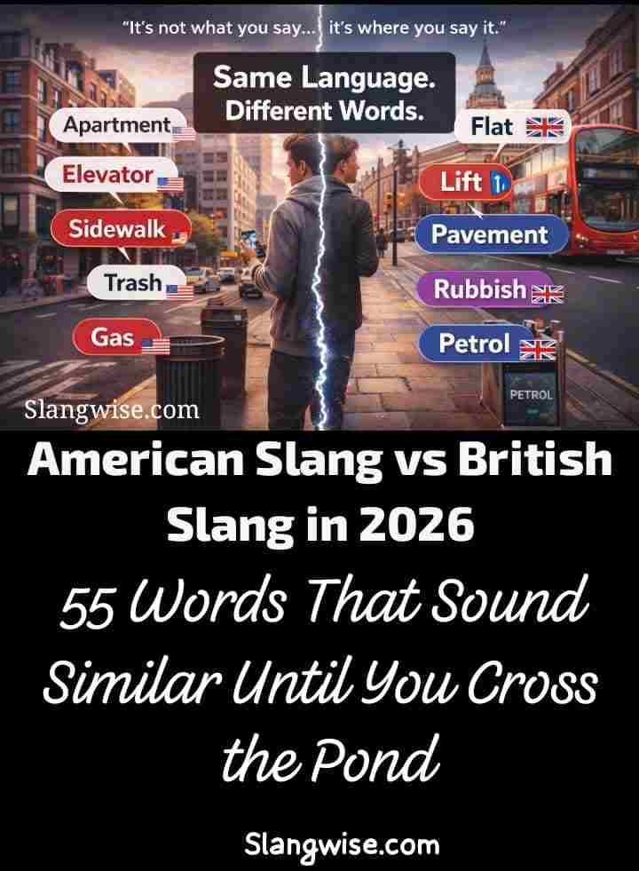 American Slang vs British Slang in 2026: 55 Words That Sound Similar Until You Cross the Pond