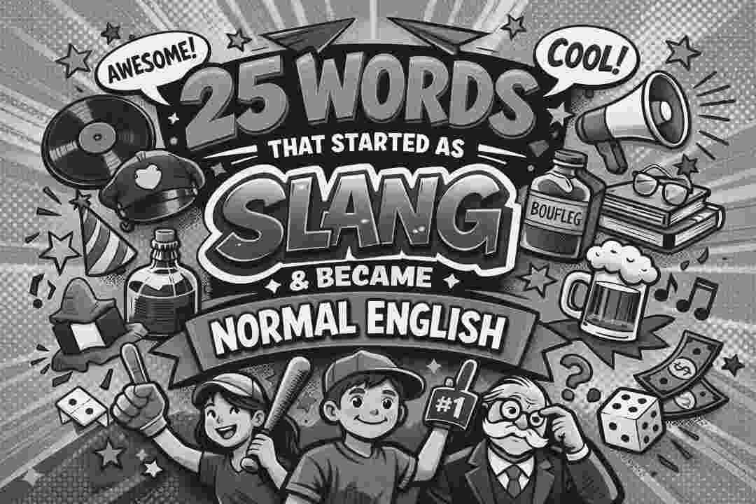 25 Words That Started as Slang and Later Became Normal English (You Use Them All the Time)
