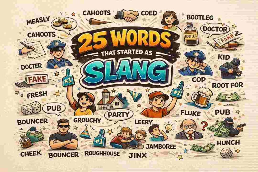 25 Words That Started as Slang and Later Became Normal English (You Use Them All the Time)