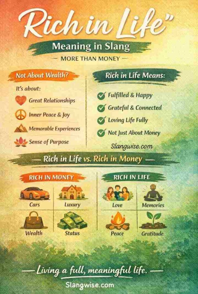 Rich in Life? The Slang Meaning People Use When Money Is Not the Main Point