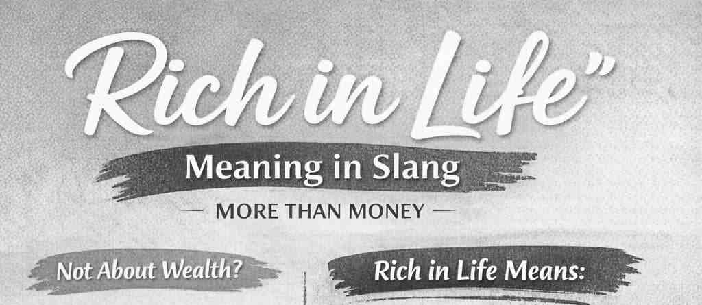 Rich in Life? The Slang Meaning People Use When Money Is Not the Main Point