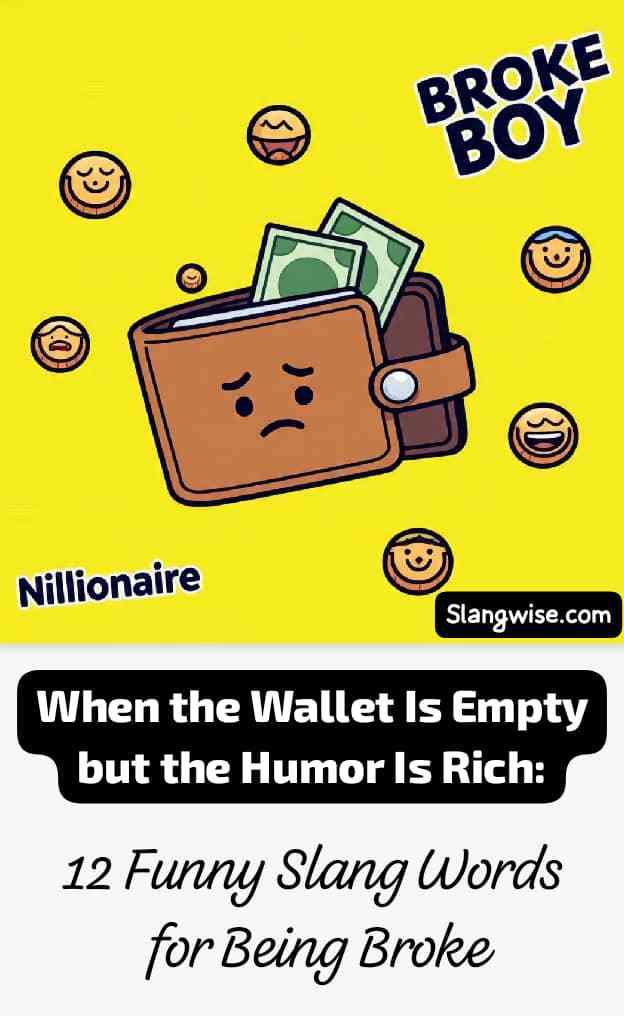 When the Wallet Is Empty but the Humor Is Rich: 12 Funny Slang Words for Being Broke
