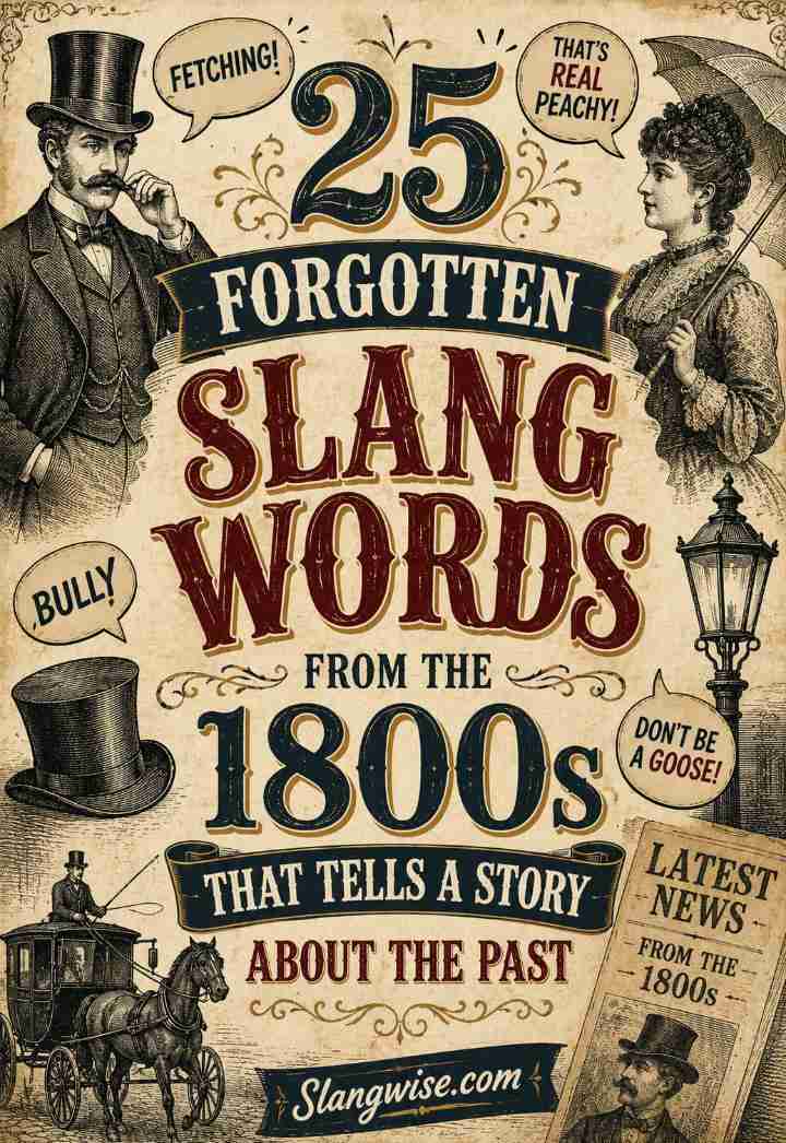 25 Forgotten Slang Words from the 1800s That Tells a Story About the Past