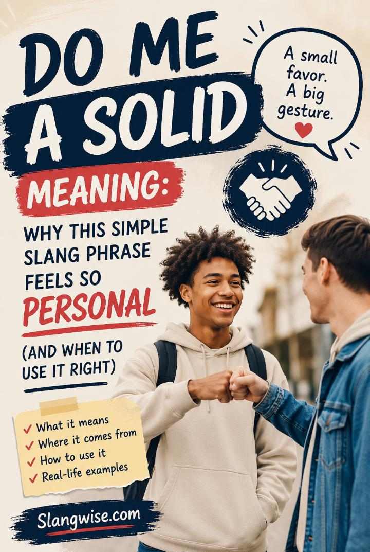 Do Me a Solid Meaning: Why This Simple Slang Phrase Feels So Personal (And When to Use It Right)