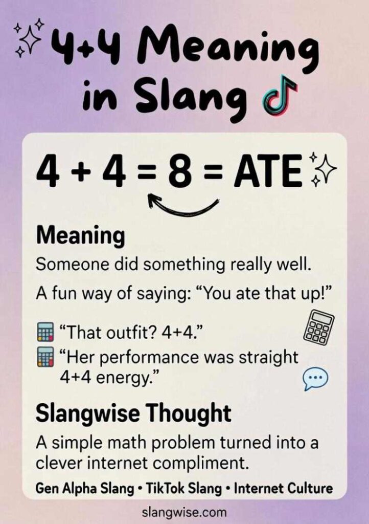 4 Plus 4 Meaning in Slang: Why This Tiny Math Joke Is Secretly a Huge Compliment