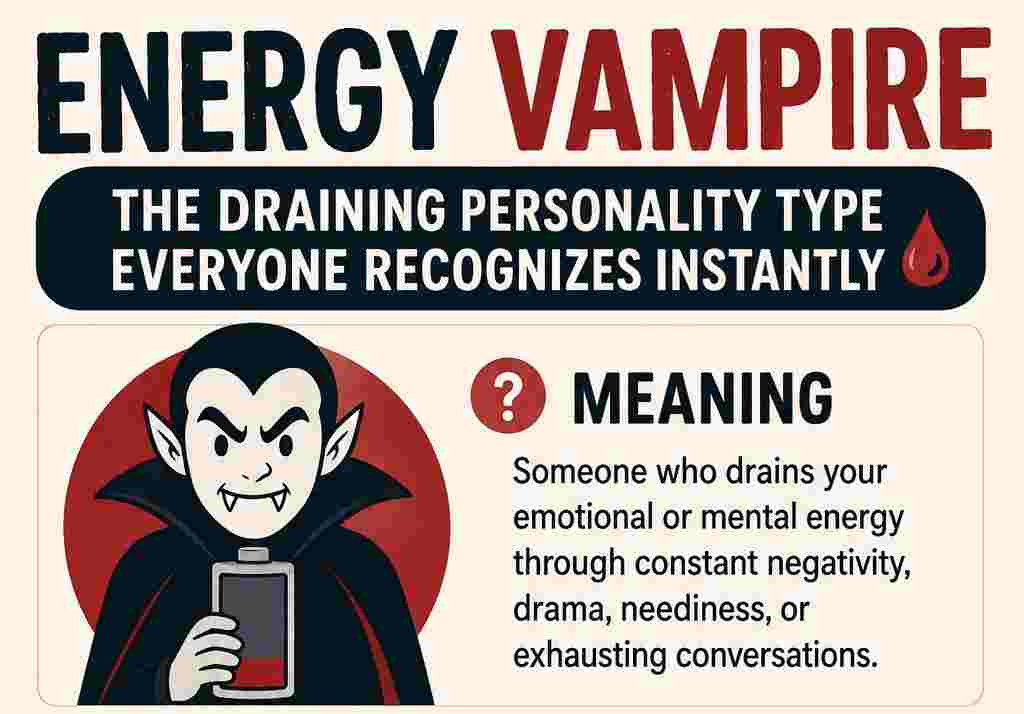 Energy Vampire Meaning in Slang: The Draining Personality Type Everyone Recognizes Instantly