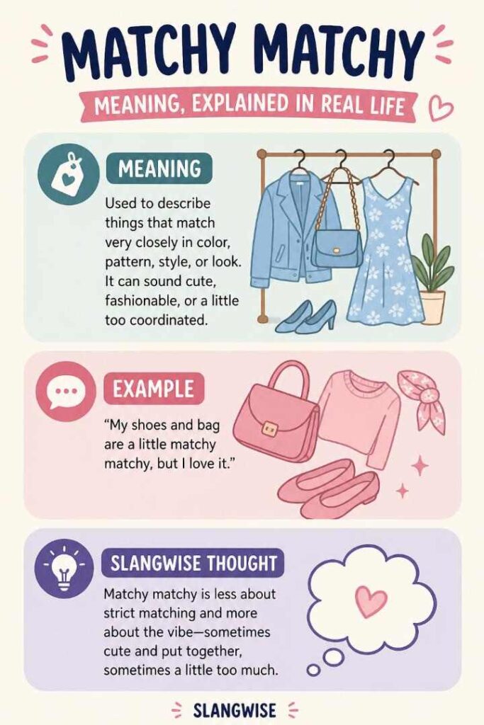 Matchy Matchy Meaning Explained: Why This Slang Phrase Is Cute, Cringe, and Weirdly Stylish at the Same Time