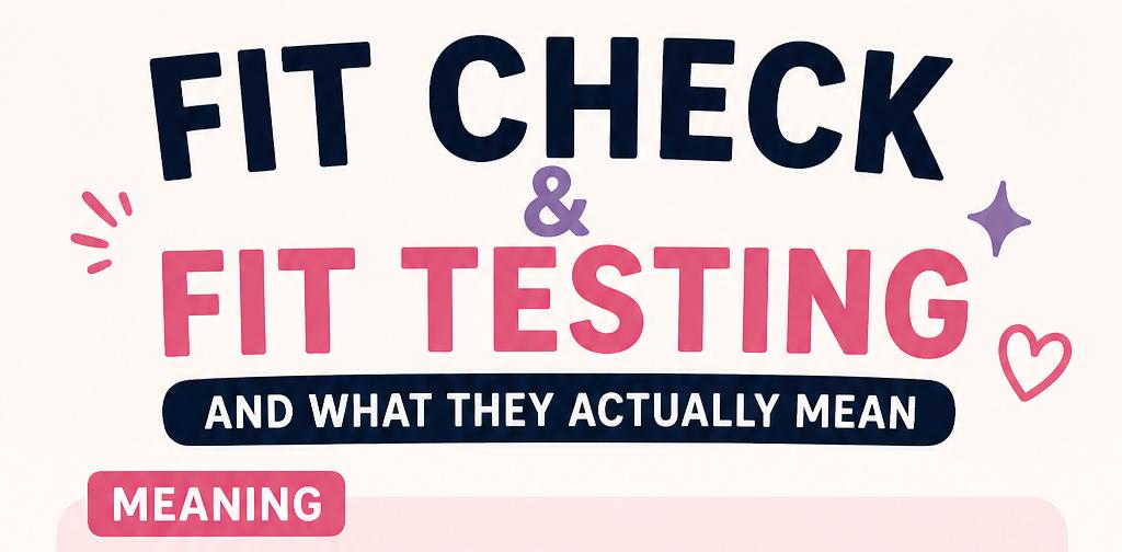 Why Everyone Keeps Saying Fit Check and Fit Testing and What They Actually Mean