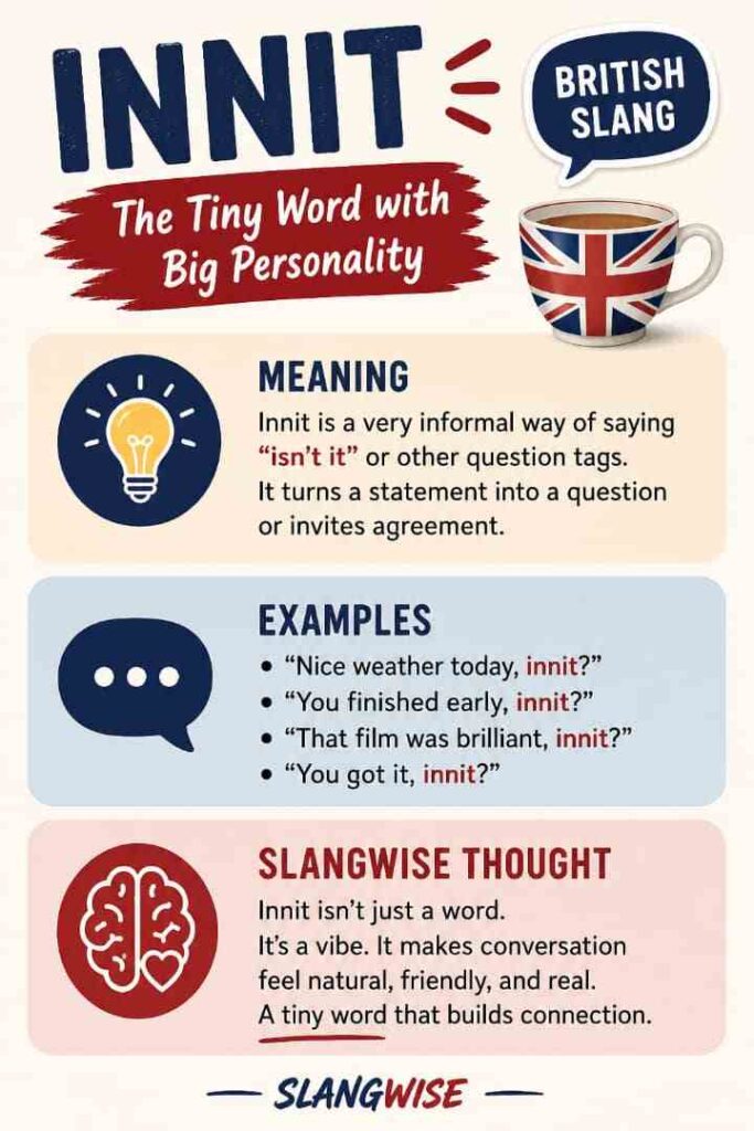 What Does Innit Really Mean? The British Slang Word Everyone Uses but Few People Fully Understand
