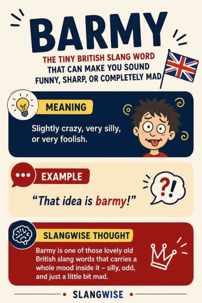 Barmy Meaning Explained: The Tiny British Slang Word That Can Make You Sound Funny, Sharp, or Completely Mad